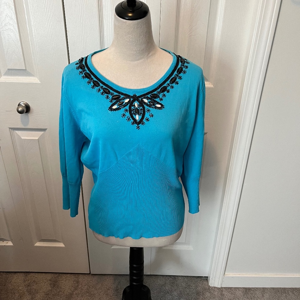 Nygard size 1x beaded top